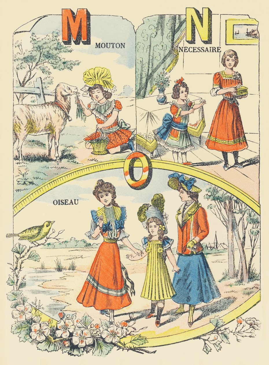 M N O: ovce, potřebná, ptáčka od French School