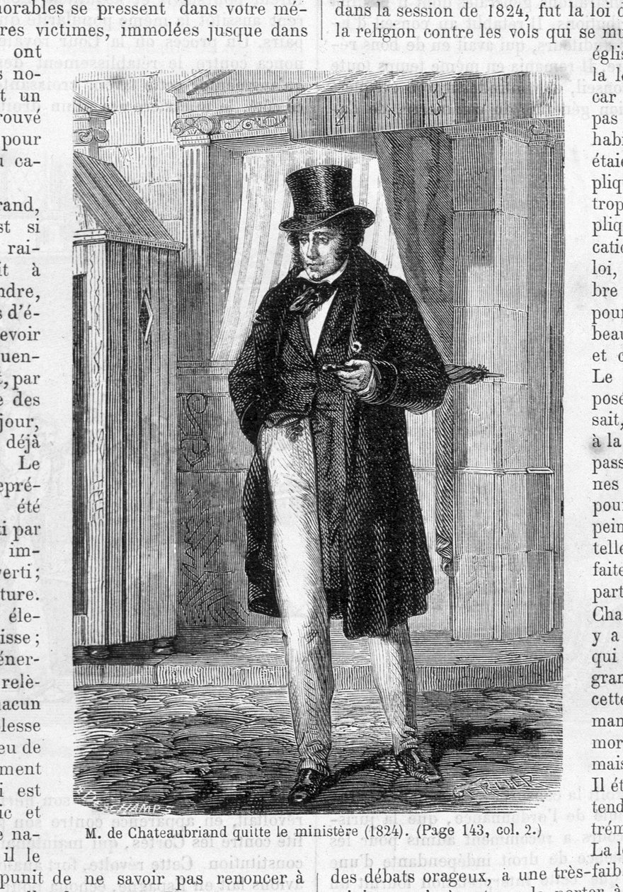 M. de Chateaubriand odešel z ministerstva (1824). od French School