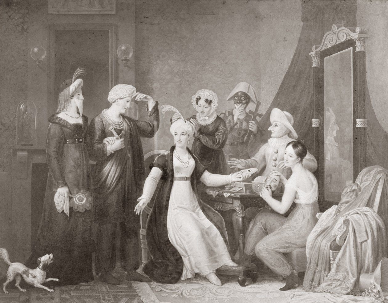 Mademoiselle Mars (1779-1847) v Les Trois Sultanes od French School