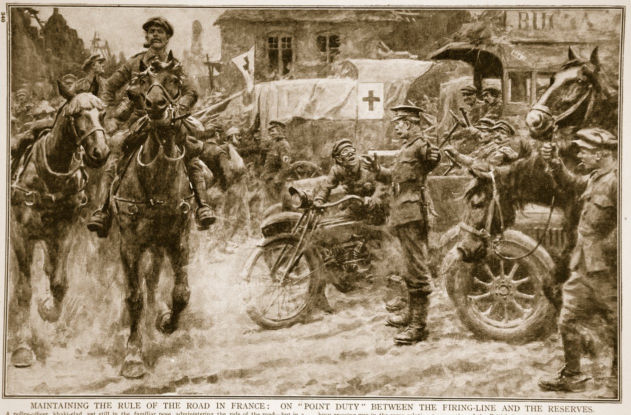 Udržování pravidel na cestách ve Francii: služba mezi palebnou linií a zálohami, 1914-19 od French School