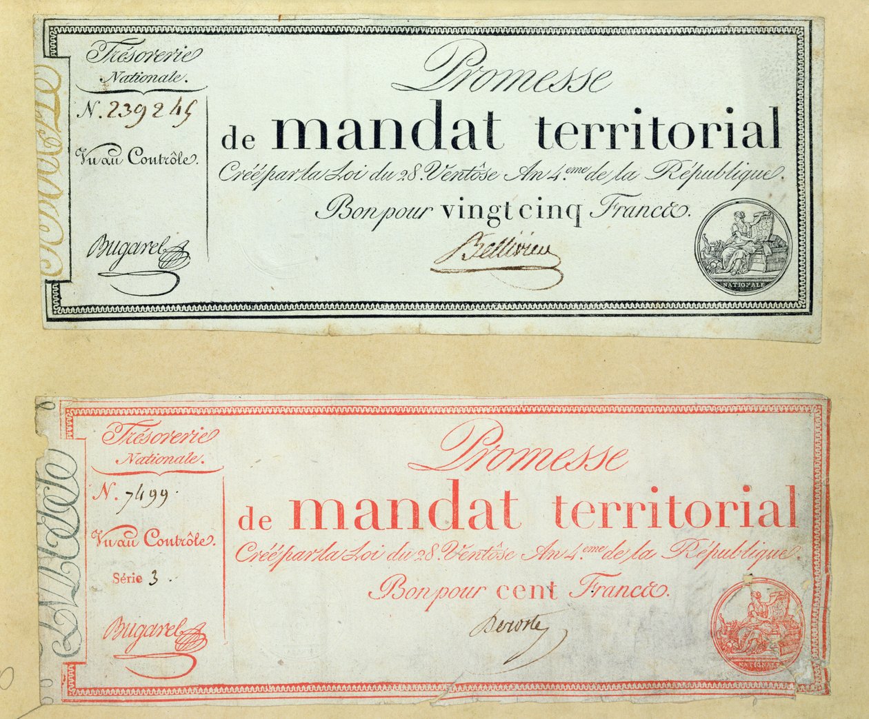Územní mandáty, asi 1796 od French School