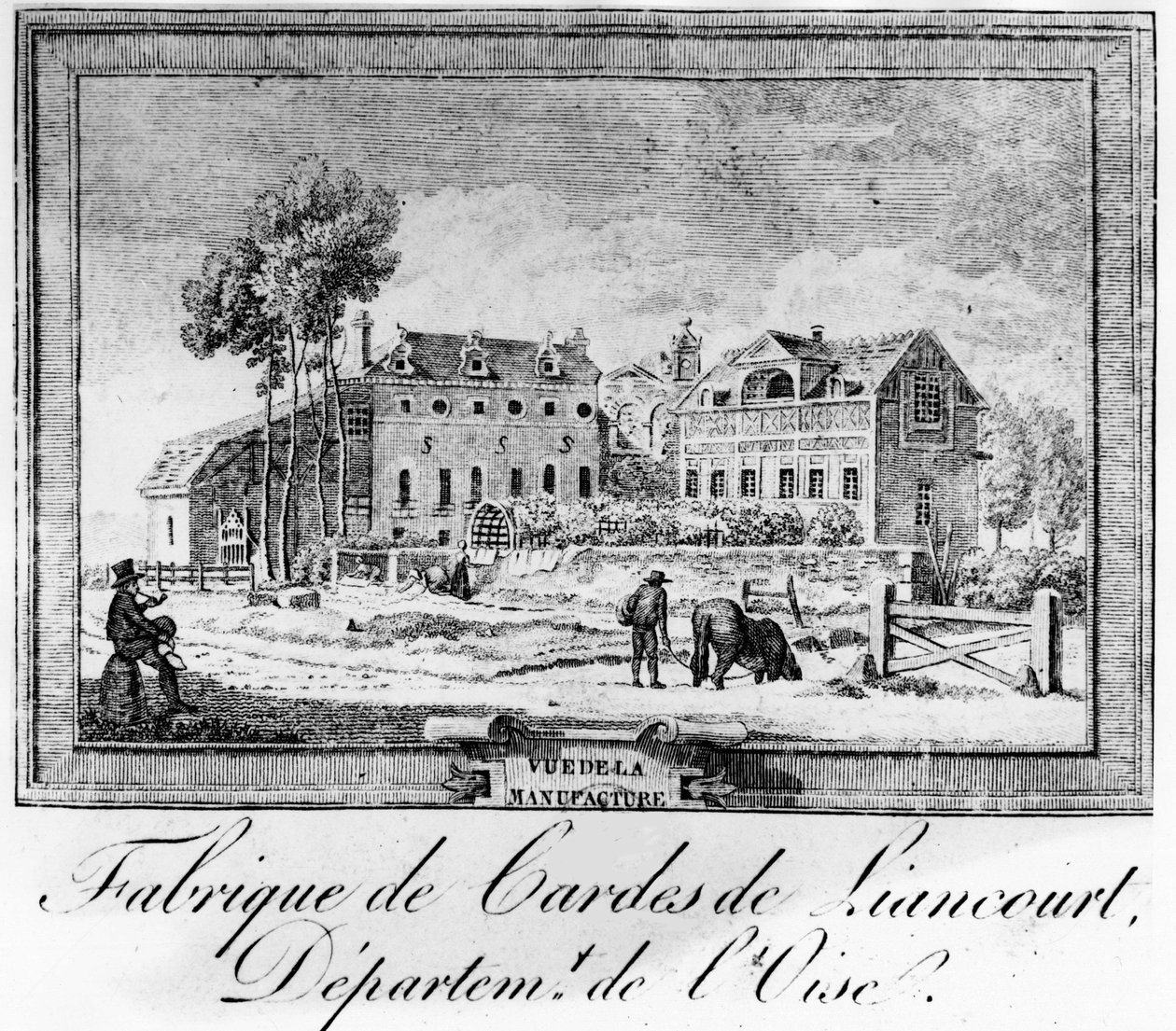 Manufacture, Duke de la Rochefoucauld v Liancourtu; Továrna na struny v Liancourtu, oddělení Oise. od French School