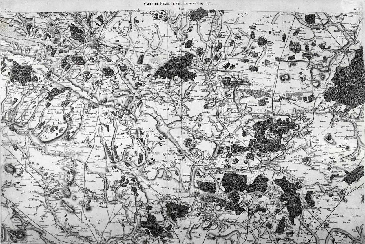 Mapa (z Beauvais do Senlis) Cassiniho, kterou připravila rodina Cassiniů, zejména Cesar-François Cassini (Cassini III) a jeho syn Jean-Dominique Cassini (Cassini IV). Mapové listy byly pořízeny v letech 1756-1789 a 181 listů mapy bylo vydáno od French School