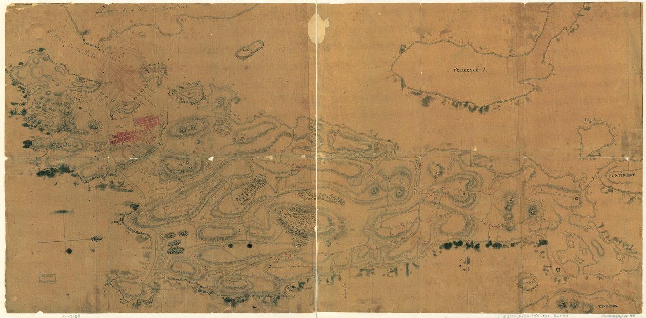 Mapa Newport a Rhode Island od French School