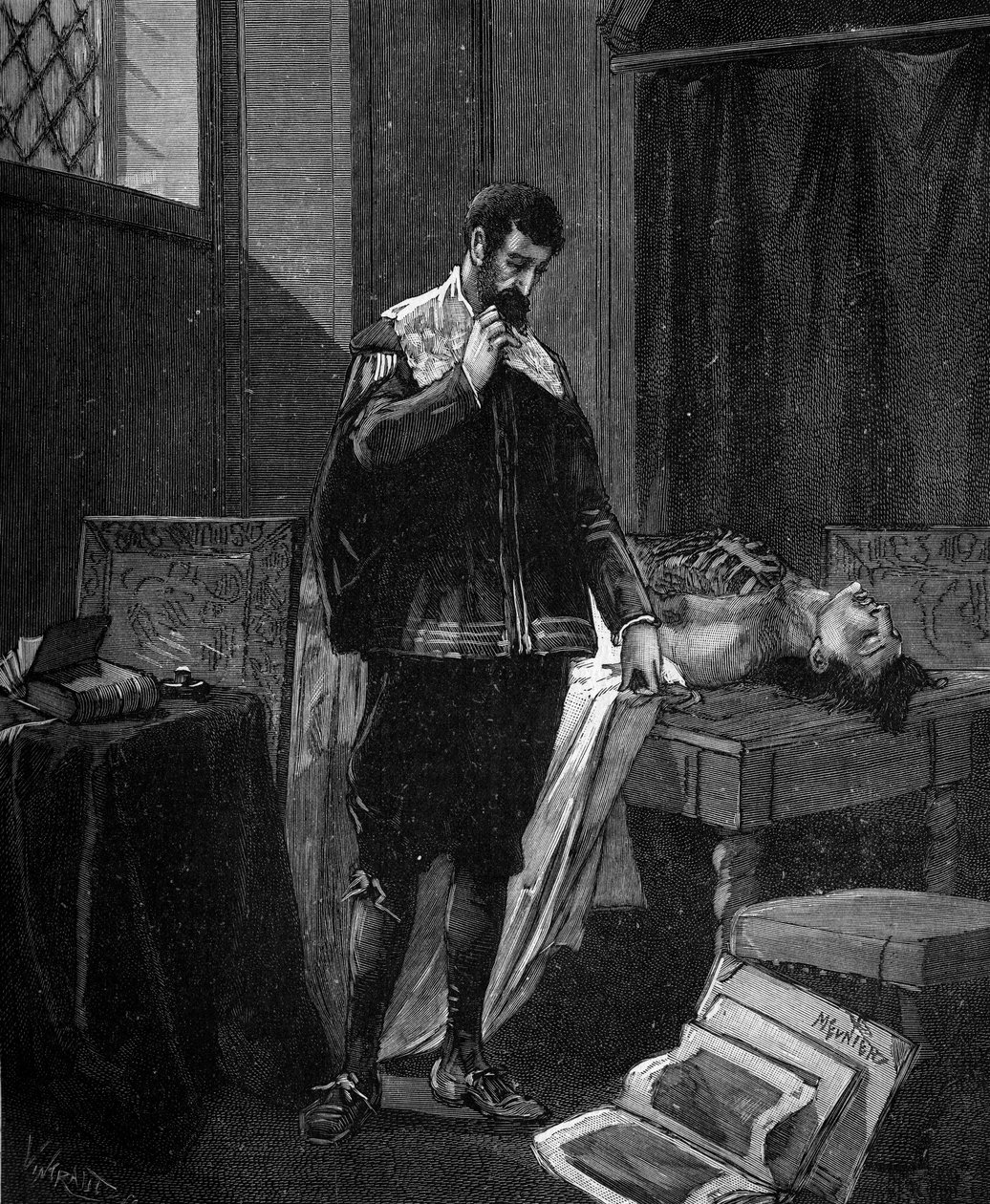 Marcello Malpighi (1628-1694), italský lékař a anatom praktikující pitvu. od French School