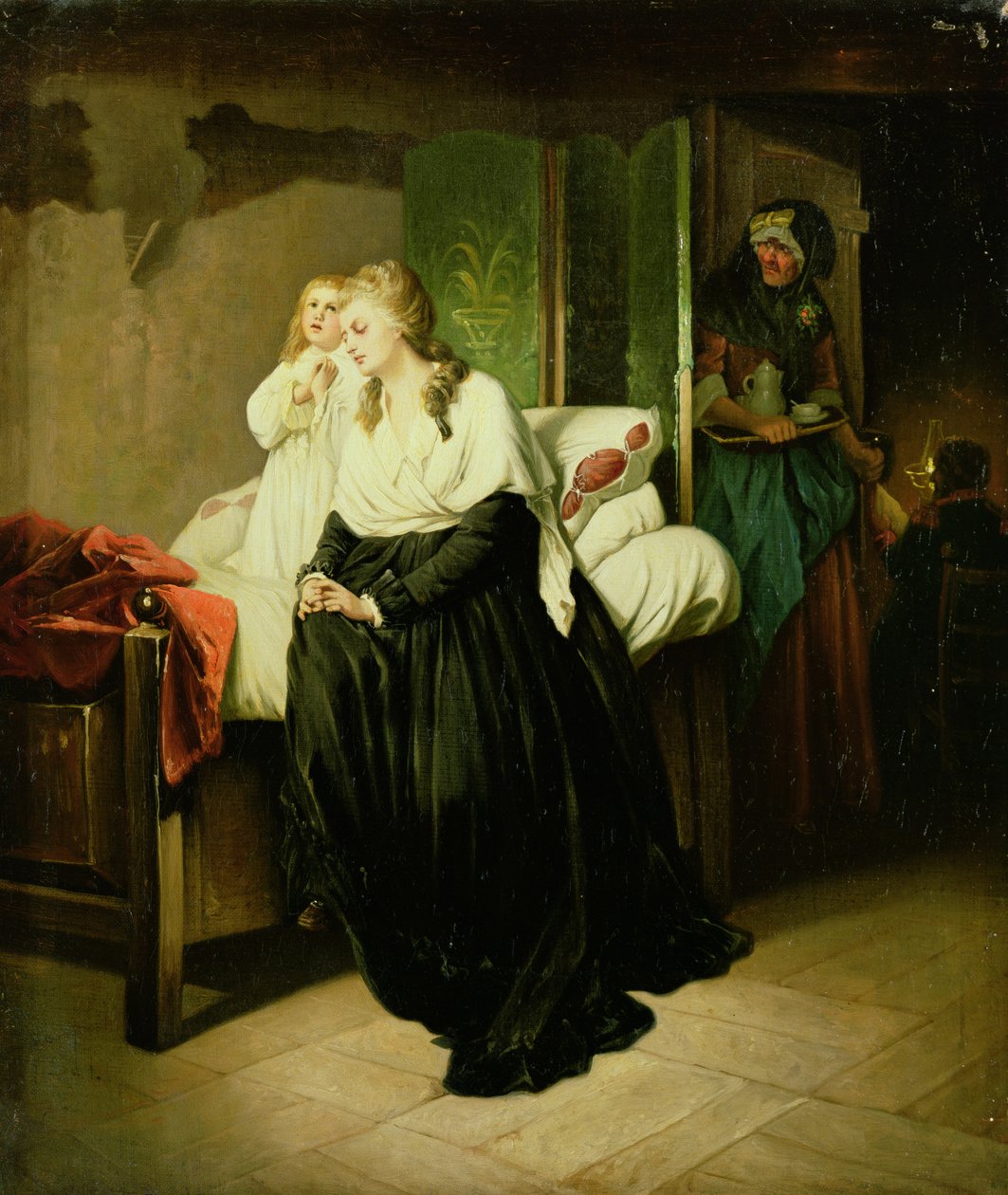 Marie Antoinette odjíždí na svou popravu (jedna z páru) od French School