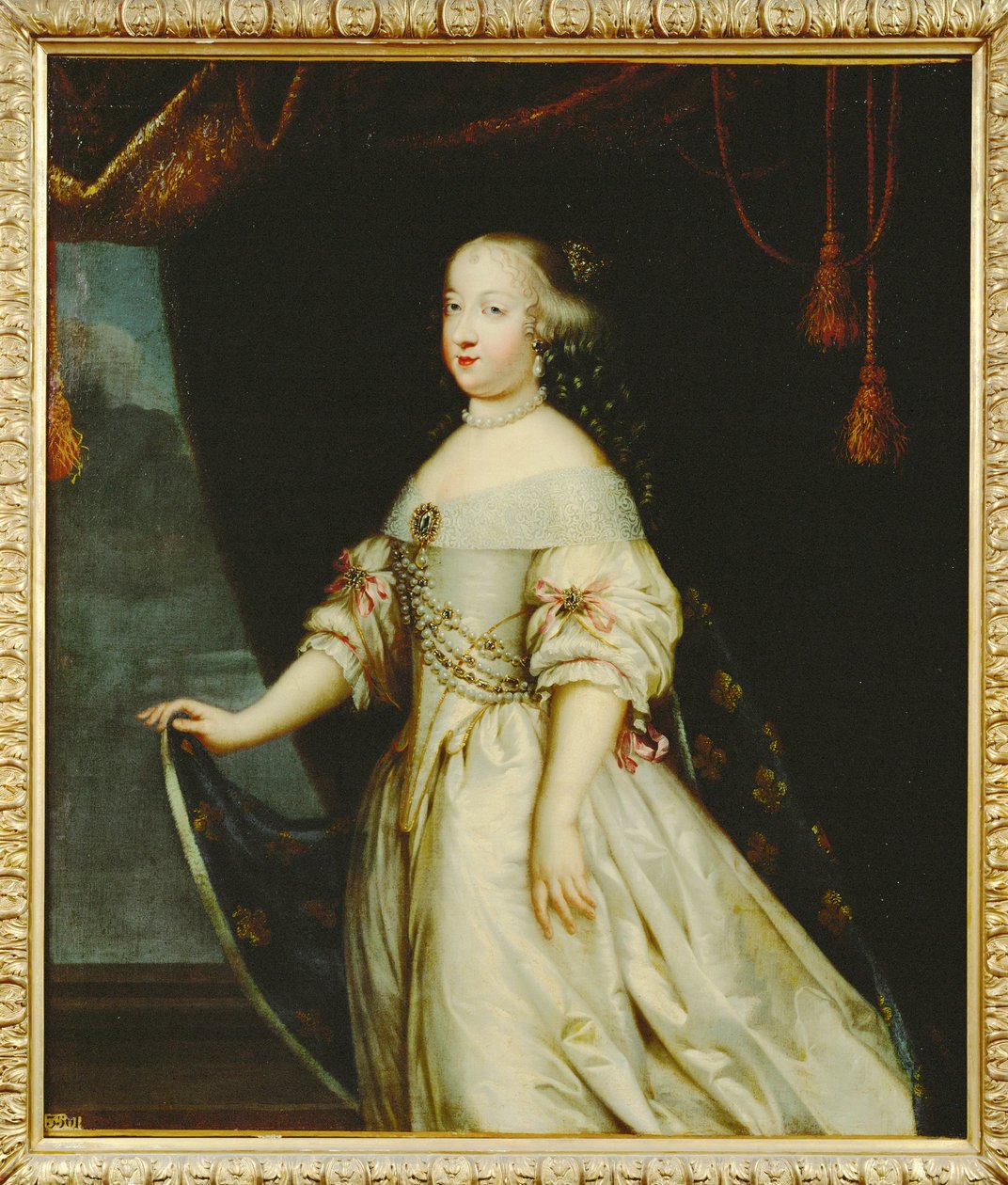 Marie Terezie Rakouská, francouzská královna ... (malba na plátně) od French School