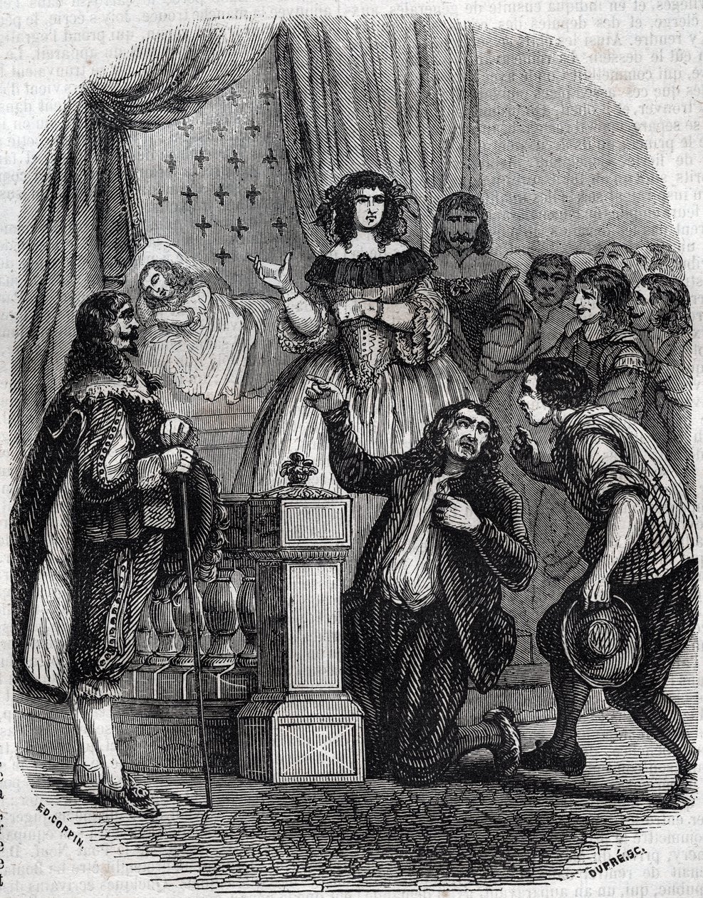 Marie de Medicis (1573-1642), královna Francie a regentka království pro svého syna, spící v posteli - Marie de 