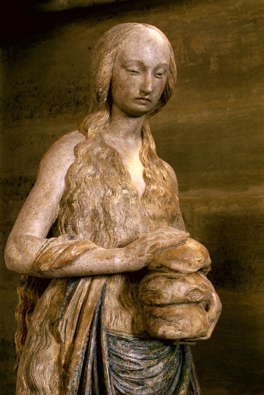 Máří Magdalena, konec 15. století (polychronní kámen) (viz také 248112, 252685, 252686) od French School
