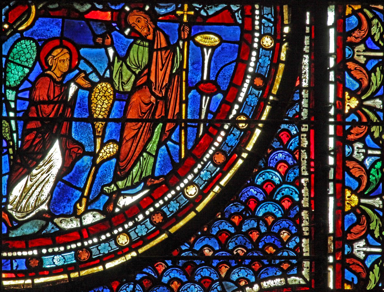 Mary Magdalene window: The Resurrection - Noli Me Tangere (w46) od French School