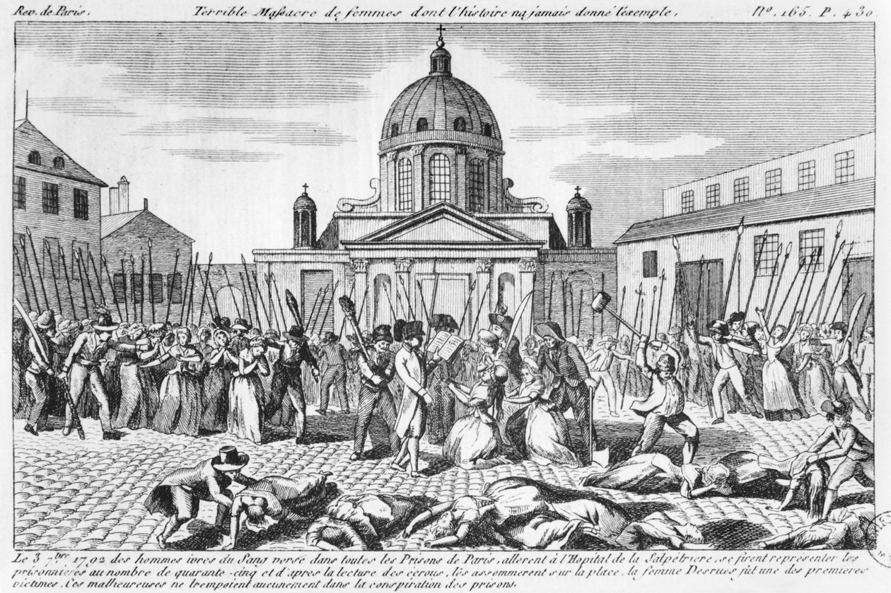 Masakr žen v Hopital La Salpetriere, 3. září 1792 od French School
