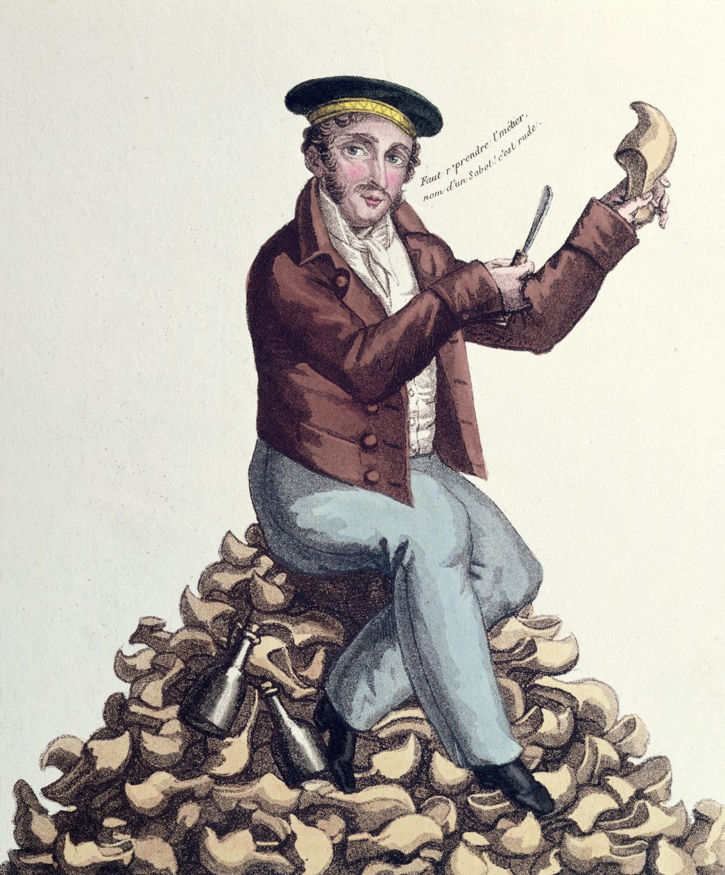 Mathurin Bruneau (1784-1825) uchazeč o trůn Francie jako král Ludvík XVII., kolem roku 1818 (barevná rytina) od French School
