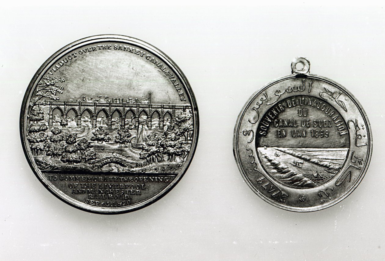 Medaile k otevření Suezského průplavu, 1869 (kov) od French School
