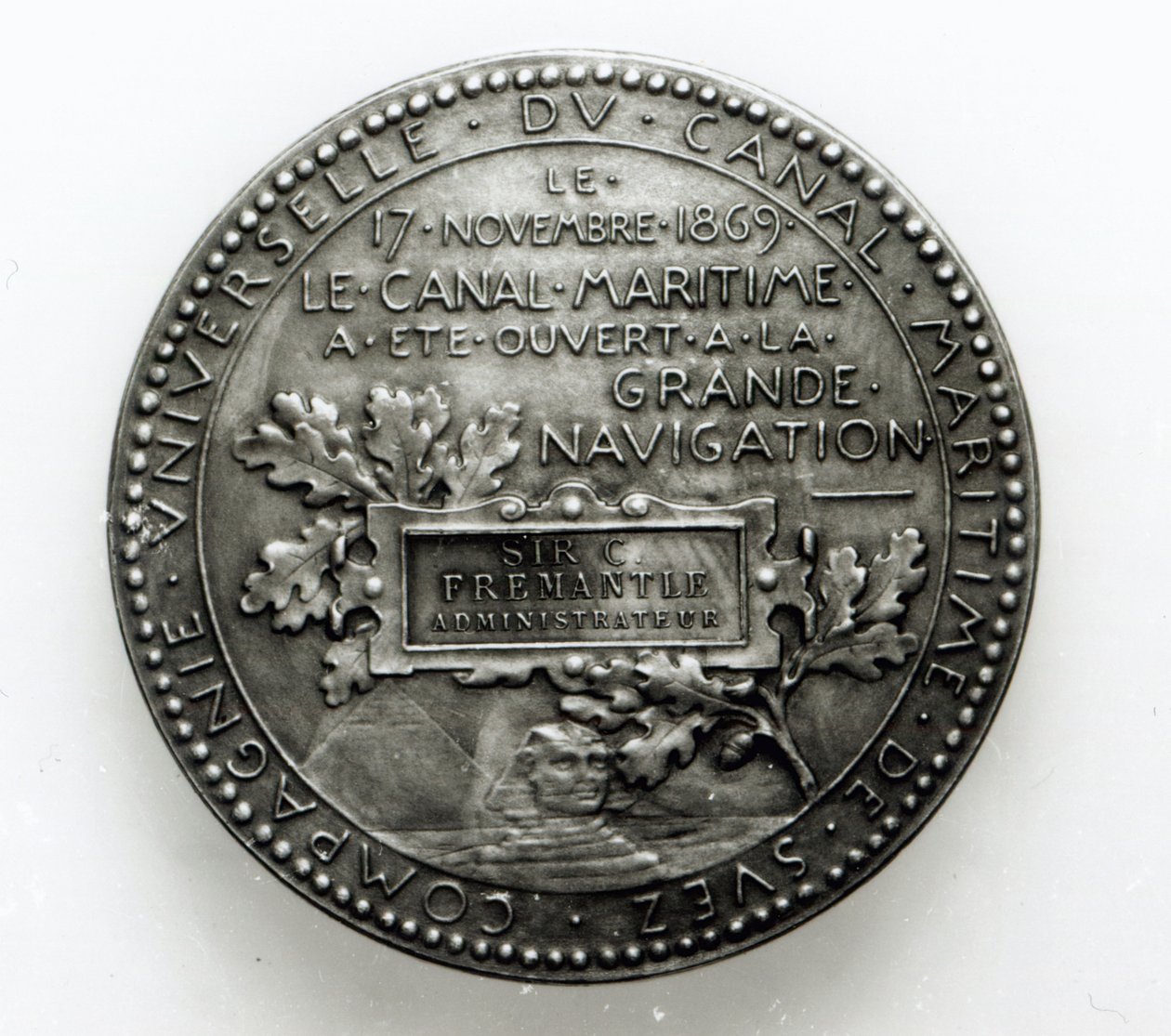 Medaile připomínající otevření Suezského průplavu 17. listopadu 1869 (kov) od French School