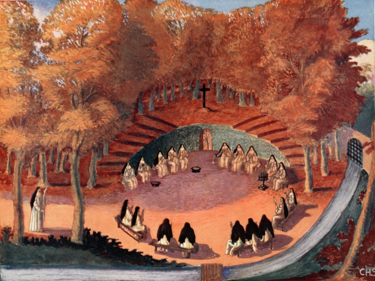 Meditace solitérů z Port-Royal, kopie M. Charles Sanlaville (fl.1920-30), ilustrace z Histoire de la Nation Francaise, Gabriel Hanotaux (1853-1944), 1924 od French School