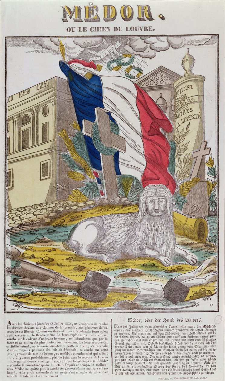 Medor, věrný pes z Louvru, kolem roku 1831 od French School