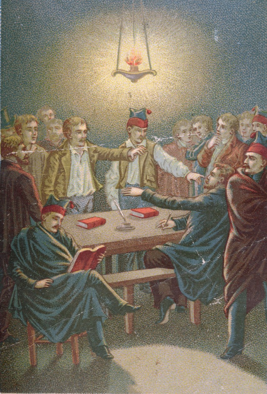 Setkání karbonářů, kolem 1815-30 od French School