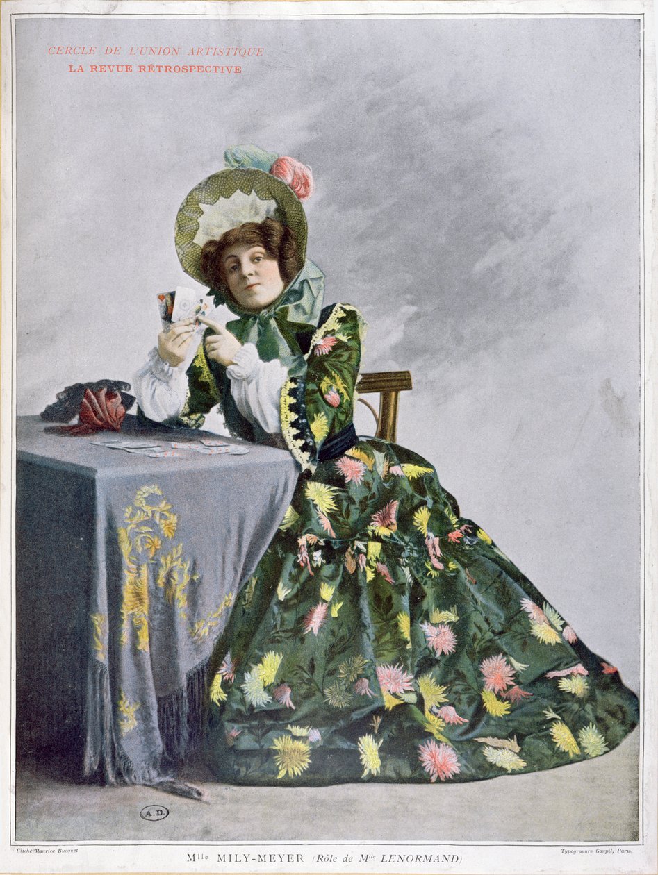 Mlle Mily-Meyer v roli Mlle Le Normand, 1899 (tisk hlubotisk) od French School