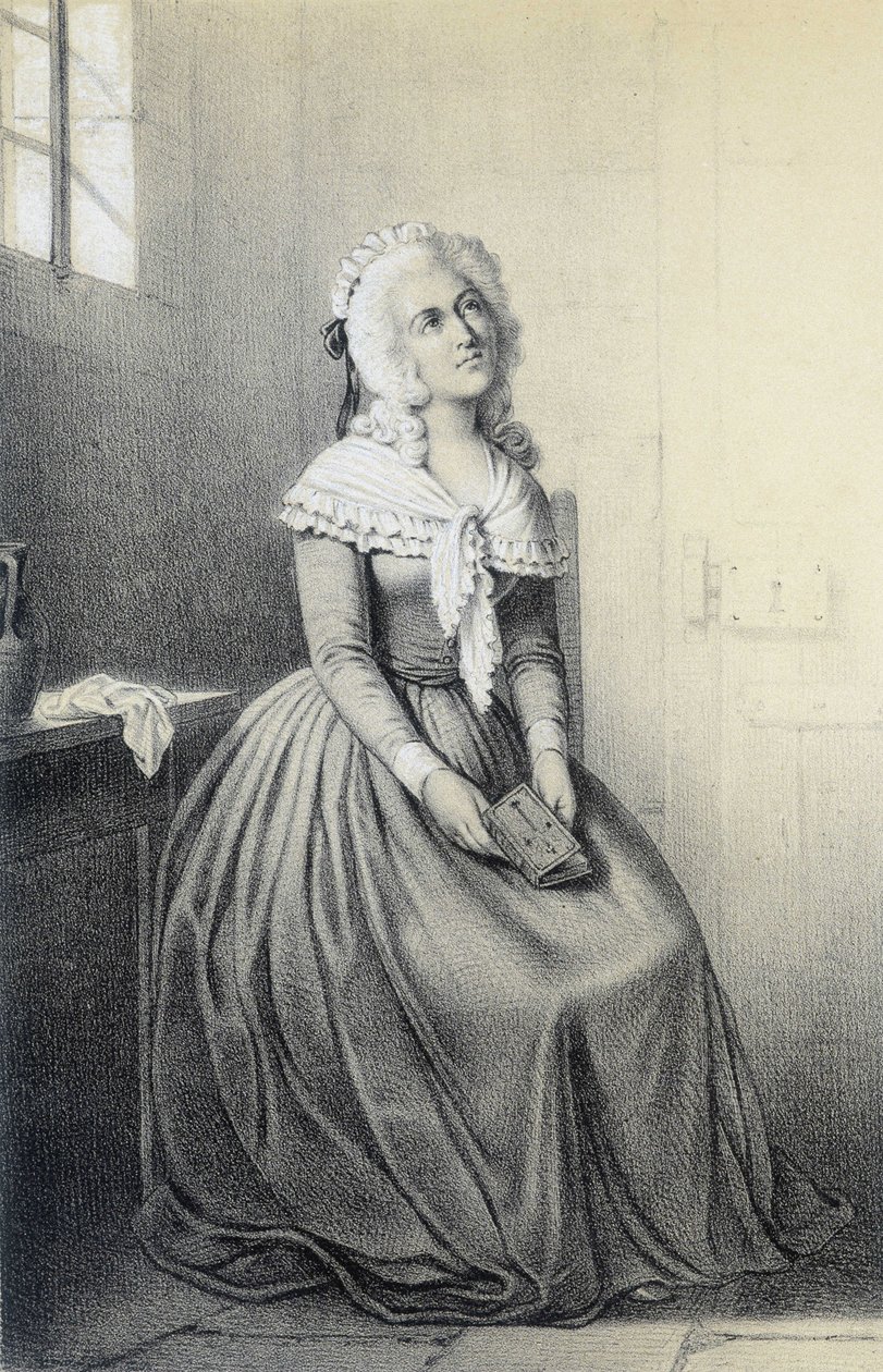 Mme Elisabeth v „Historické galerii francouzské revoluce“ od Alberta Maurina od French School