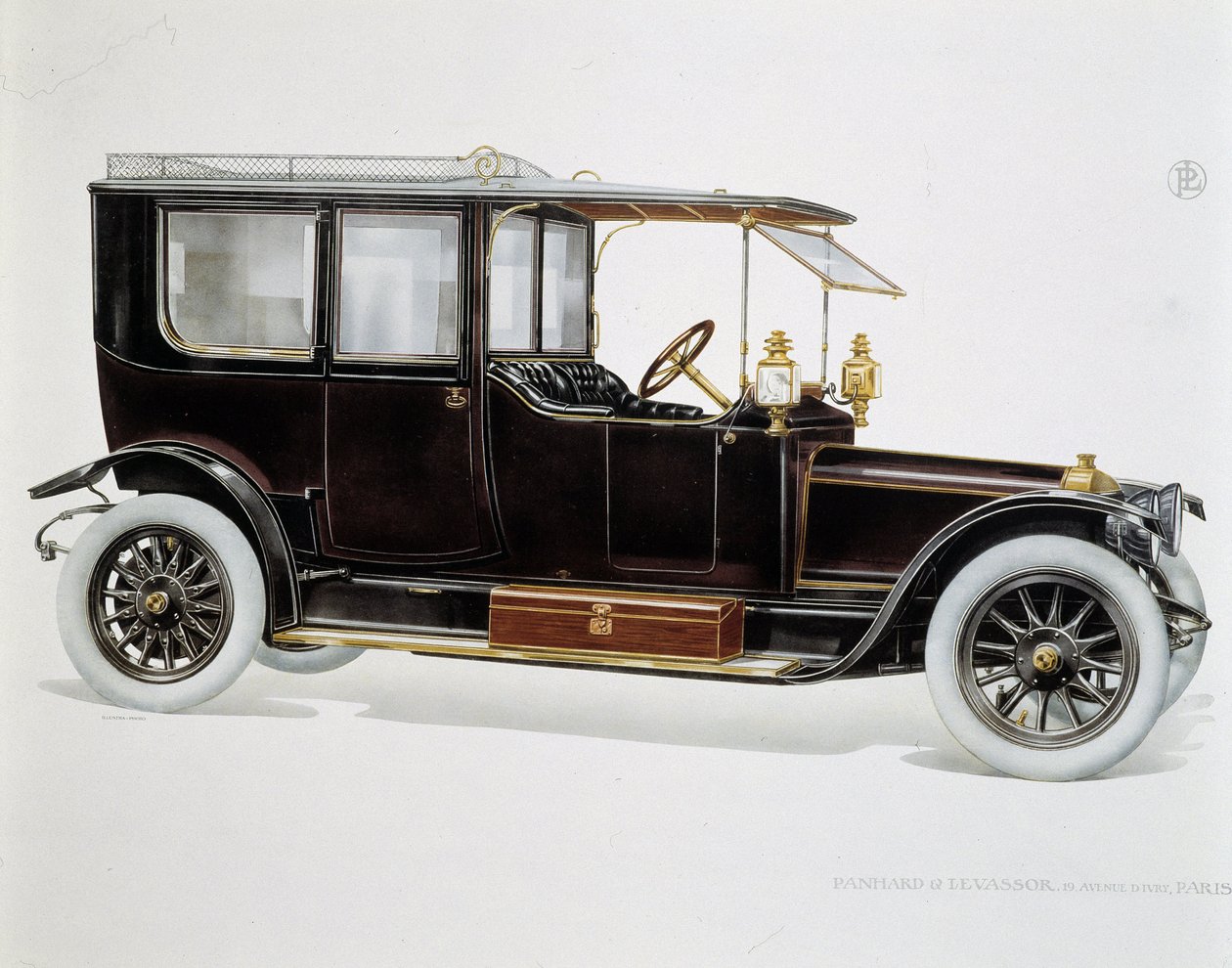 Modelová limuzína – v „“The Panhard and Levassor Establishment“ od French School