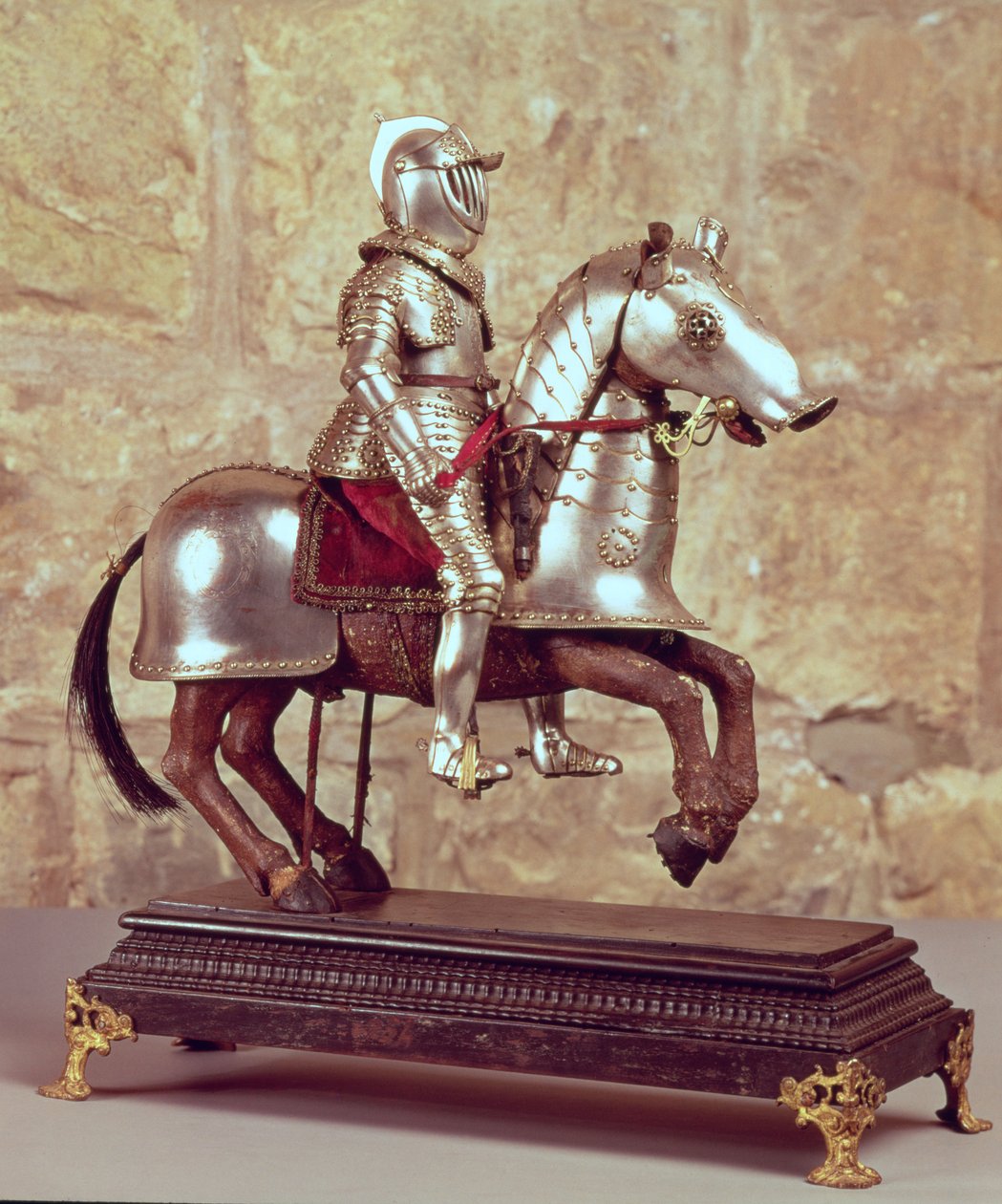 Model koně a jezdce s bradou, kolem 1640 od French School