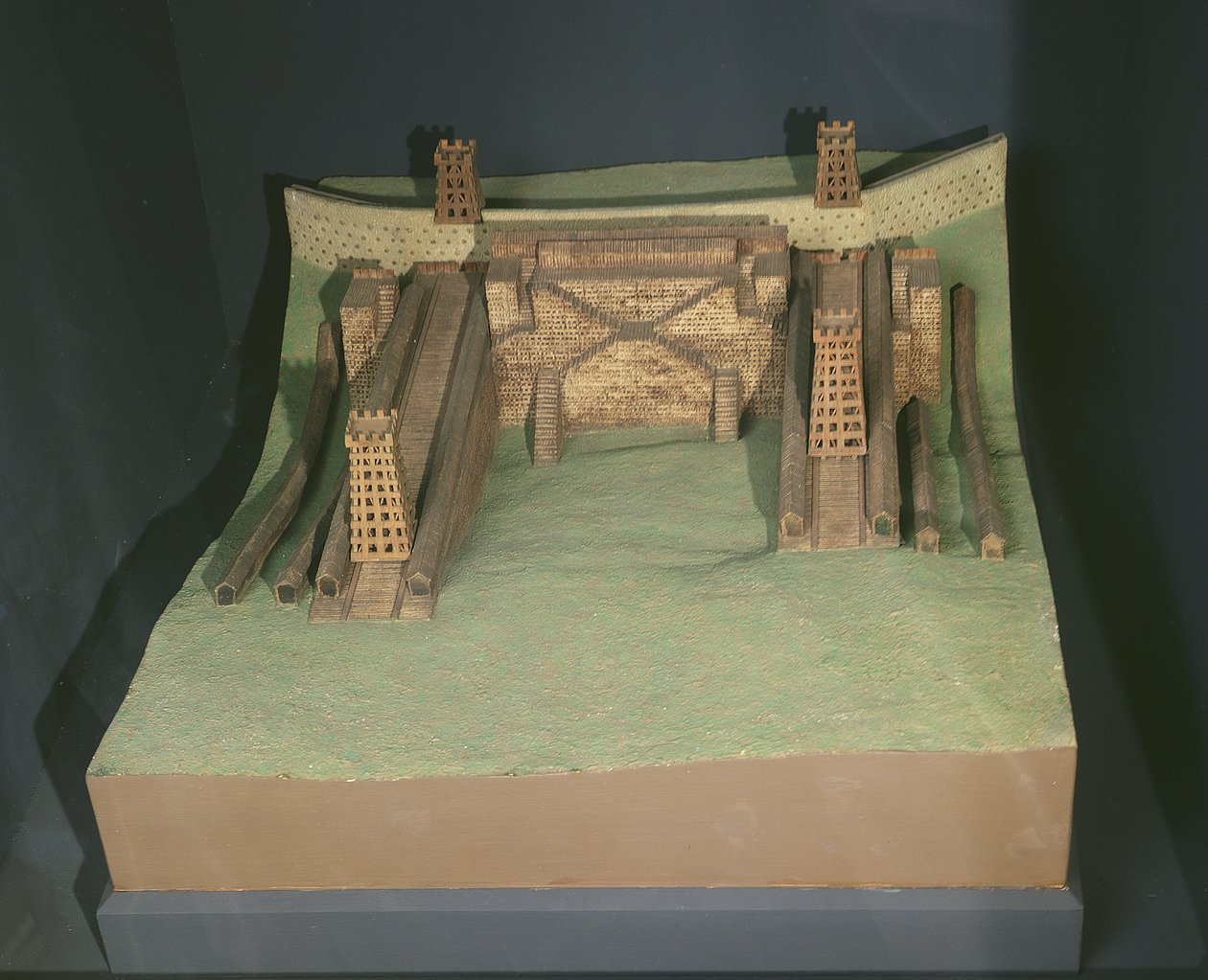 Model staveb Julia Caesara (101-44 př. Kr.) před Avaricum (Bourges) v roce 52 př. Kr. od French School
