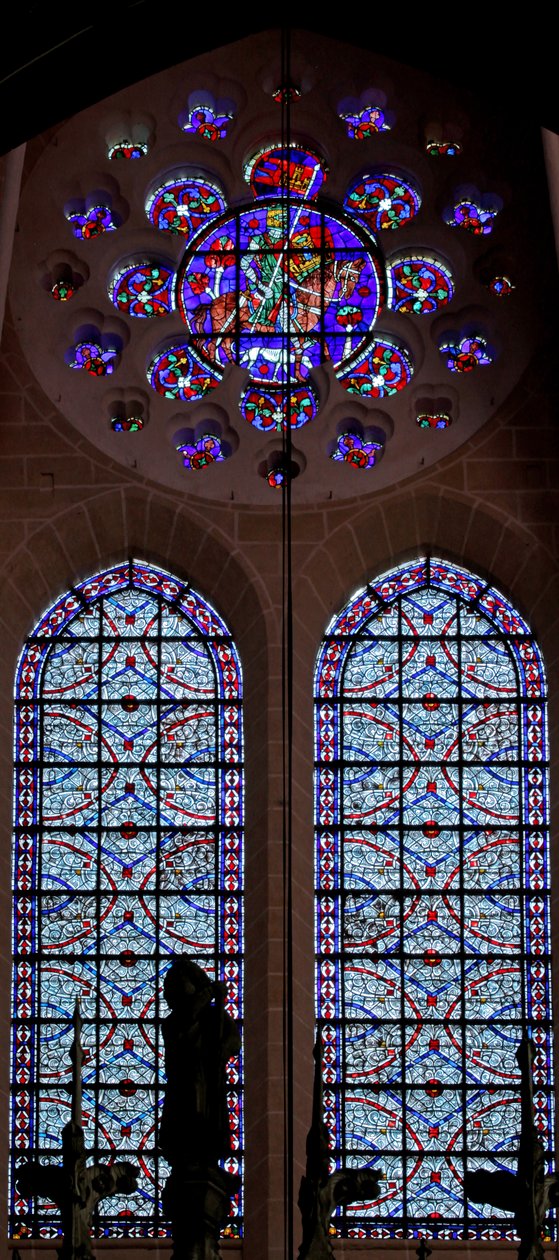 Moderní grisaille a kastilský rytíř v růži (w111) od French School
