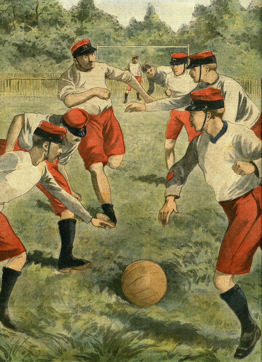 Moderní sport v armádě: fotbal. Vytvoření vojenského fotbalového mistrovství v ragby. První zápas se hrál v Bois de Boulogne, na trávníku Bagatelle, s týmy Regimental Athletic Sport Valmy a Association regimental de C od French School