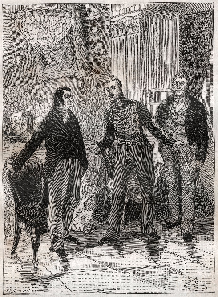 Monarchie července - listopadu 1834 - Adolphe Thiers (1797-1897) u vévody z Orleansu Ludvíka Filipa I. (1773-1850) od French School