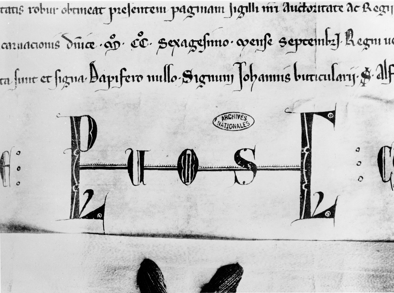 Monogram Ludvíka IX (pergamen) od French School