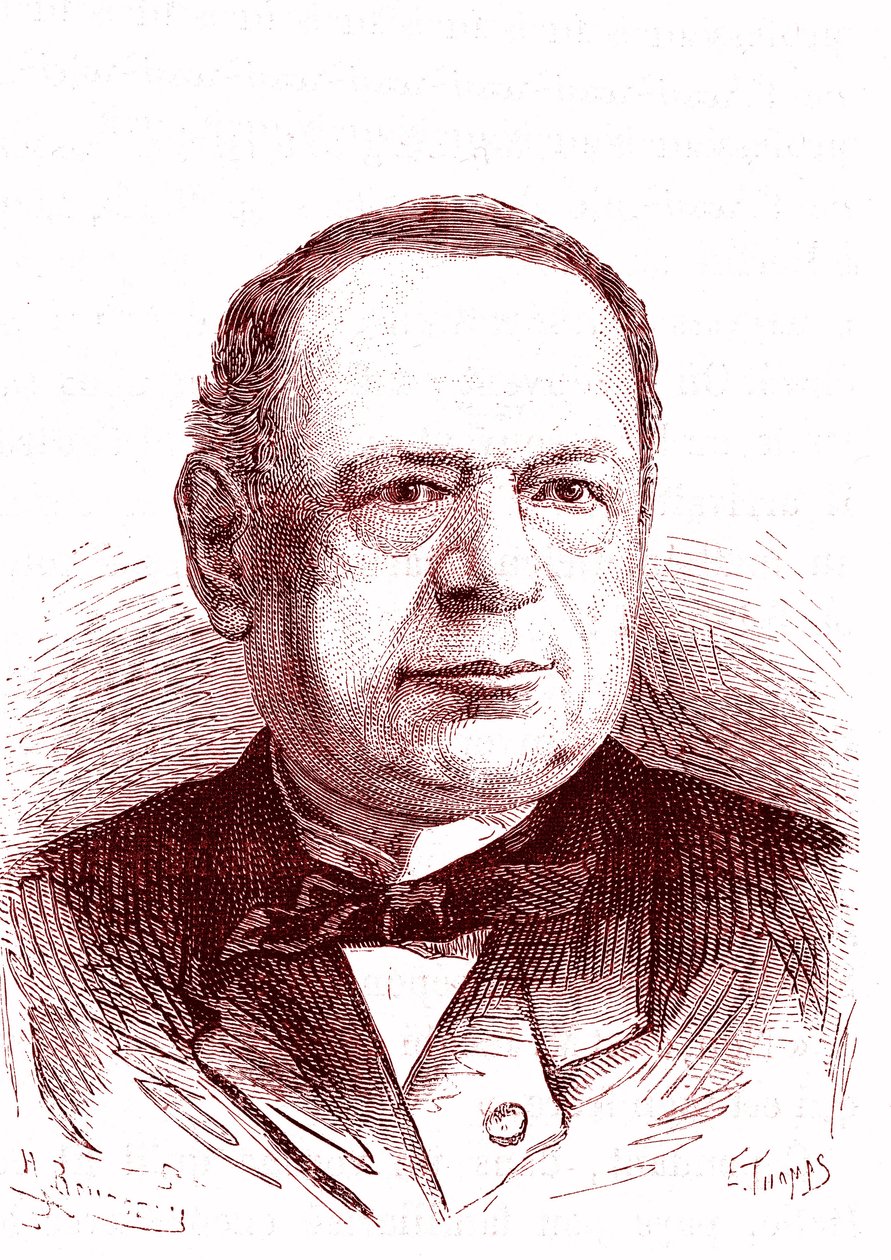 Moritz Hermann Von Jacobi (1801-1874), ruský inženýr a fyzik (galvanizace, elektromotory). Rytina 1867 od French School