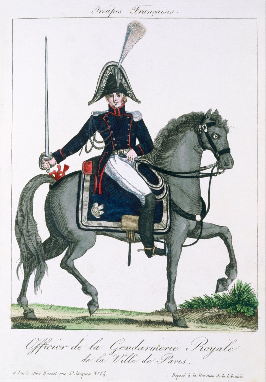 Důstojník královského četnictva v Paříži, kolem roku 1790 od French School