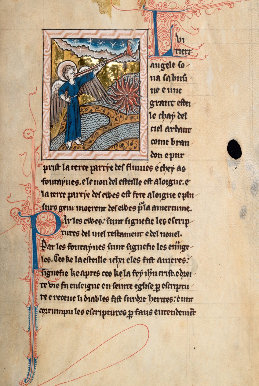 Ms65 f29r, Komentář k Apokalypse svatého Jana, konec 13. století (pero, inkoust a tempera na pergamenu) od French School