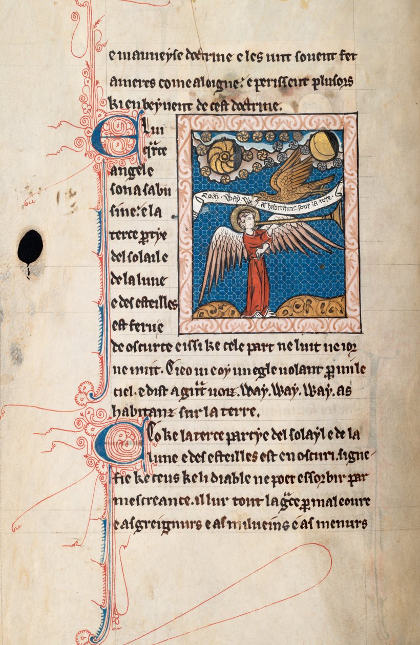 Ms65 f29v, Komentář k Apokalypse svatého Jana, konec 13. století (pero, inkoust a tempera na pergamenu) od French School