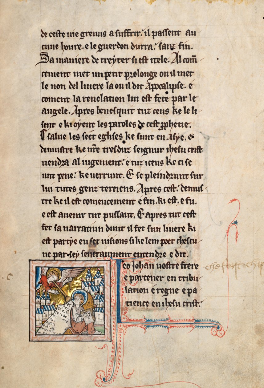Ms65 f3r, Komentář k Apokalypse svatého Jana, konec 13. století (pero, inkoust a tempera na pergamenu) od French School