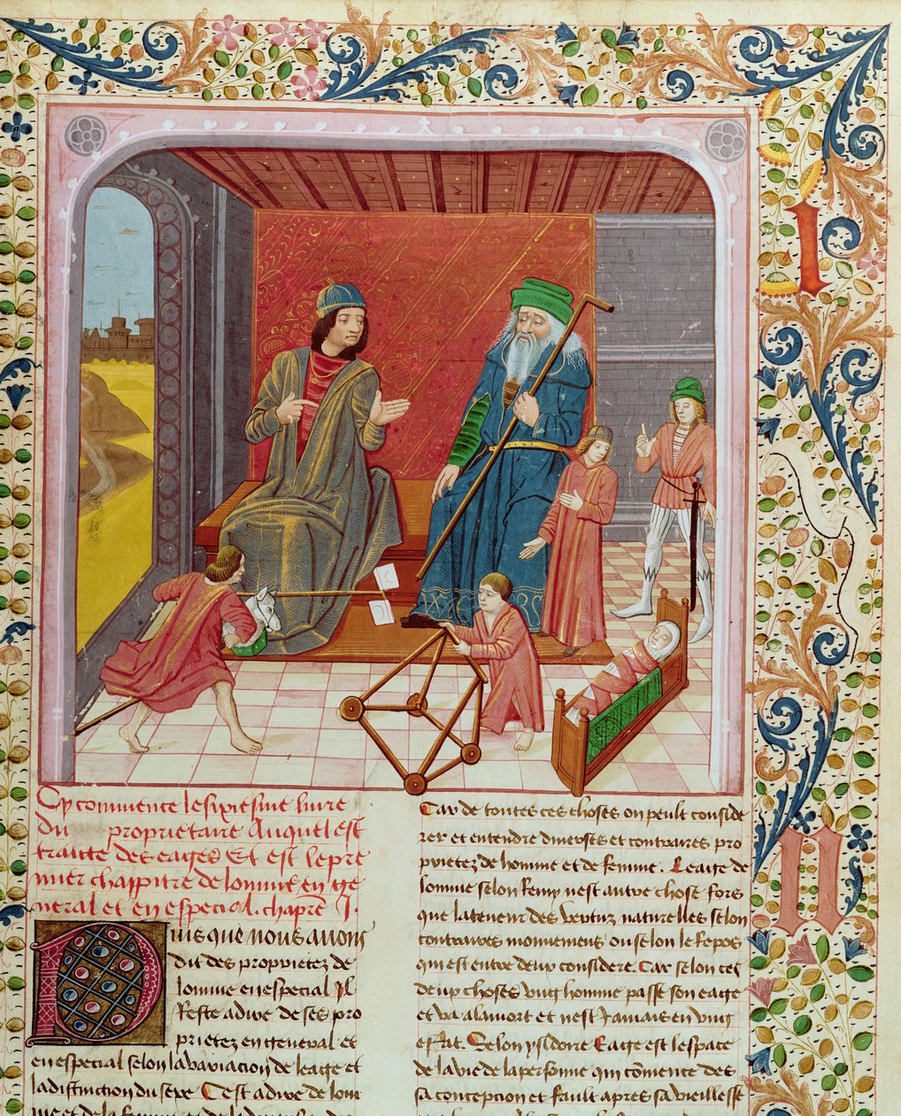 Ms.Fr.218 Šest věků člověka z Des Proprietez des Choses od Bartholomea Anglicuse od French School