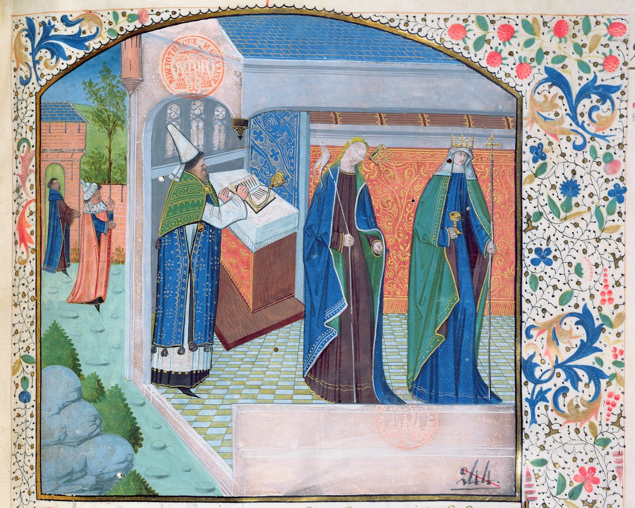 Ms 0338 f.1 Kostel a synagoga, cca 1465-70 od French School