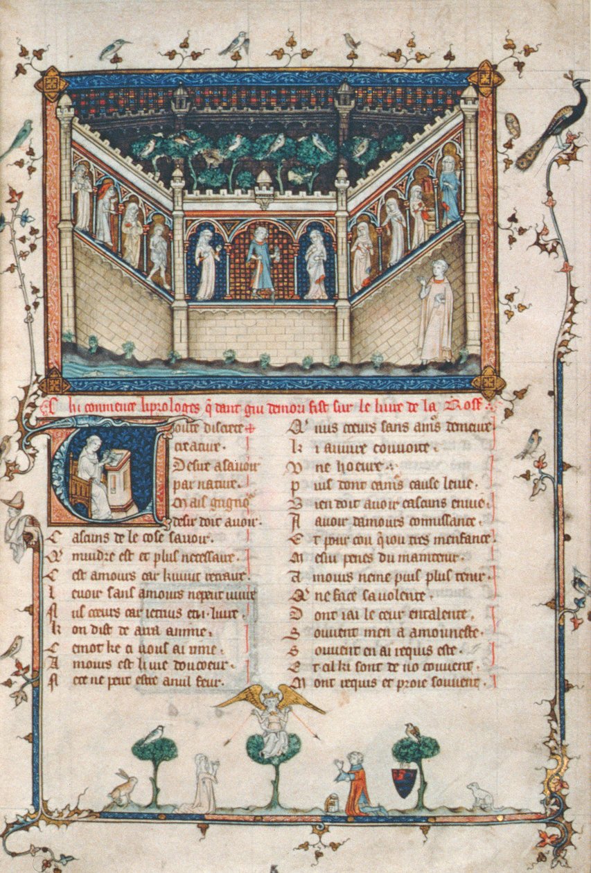 Ms 101 fol.5 Romance o růži od French School