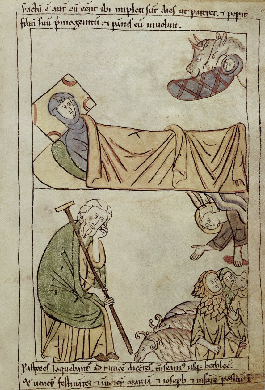 Ms 108 fol. 168 Narození Páně, z Bible od French School