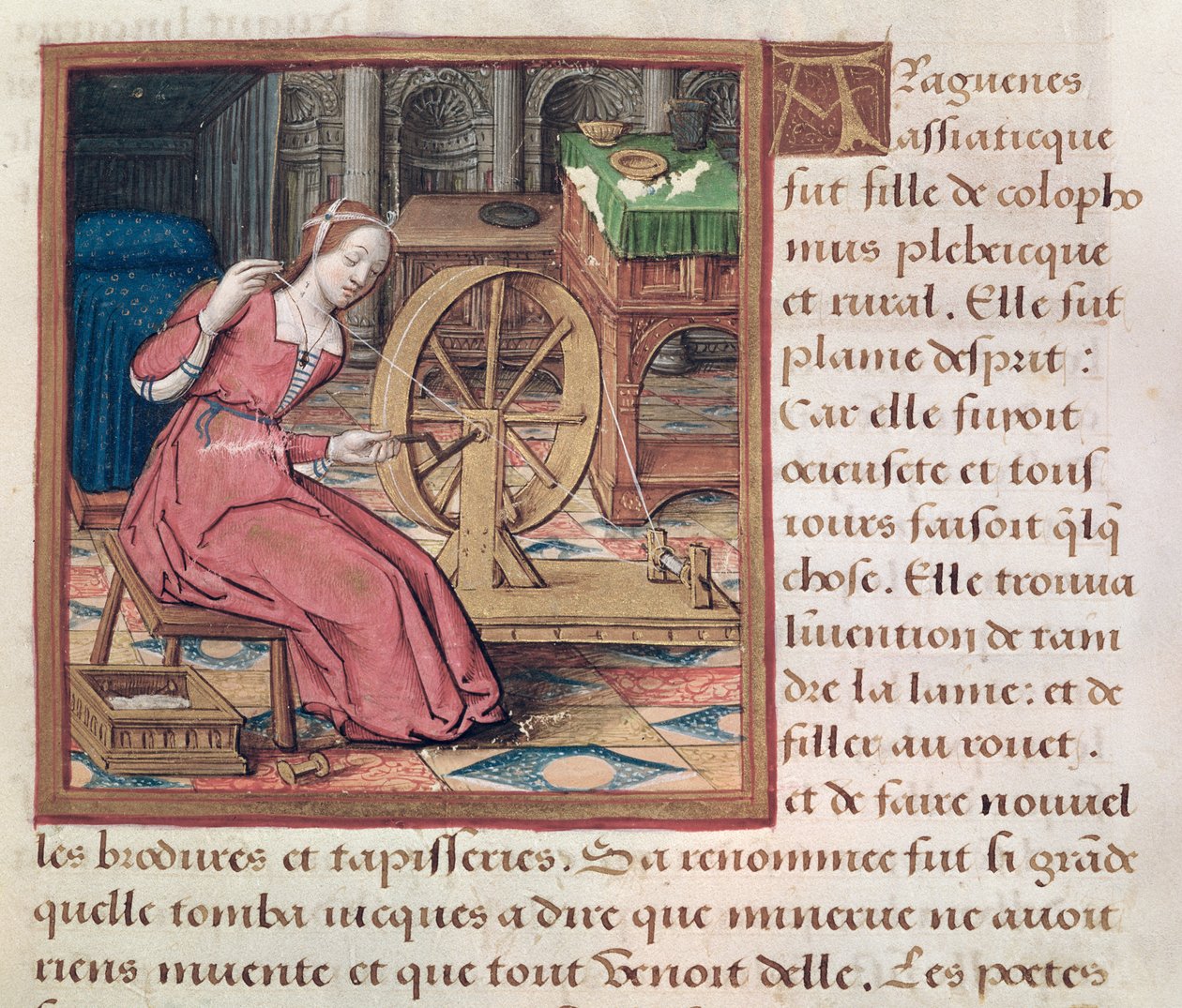 Paní 17 Arachne, z Vie des Femmes Celebres, kolem roku 1505 od French School