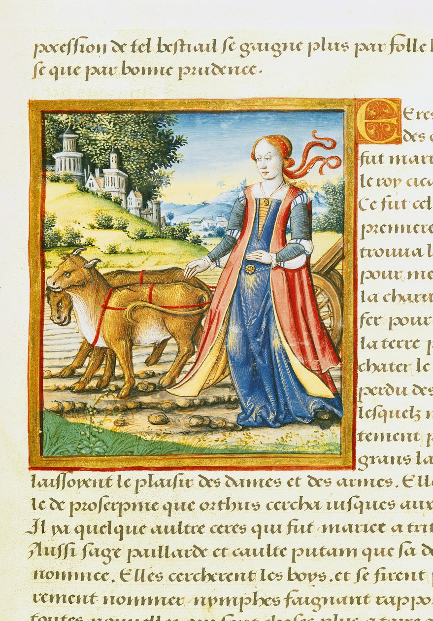 Paní 17 Ceres, z Vie des Femmes Celebres, kolem roku 1505 od French School