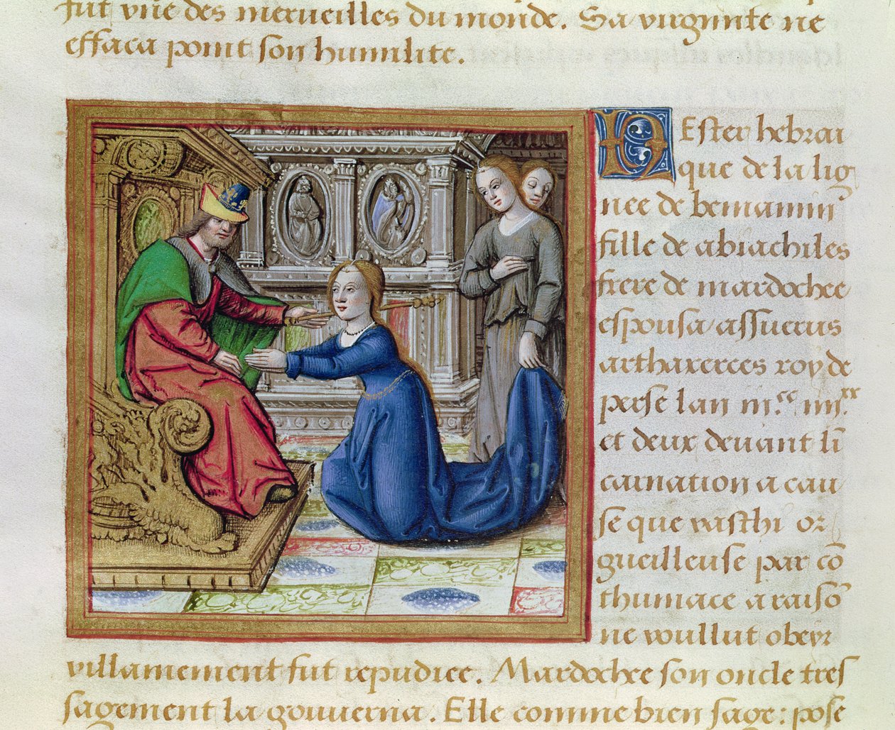 Paní 17 Esther, z Vie des Femmes Celebres, kolem roku 1505 od French School
