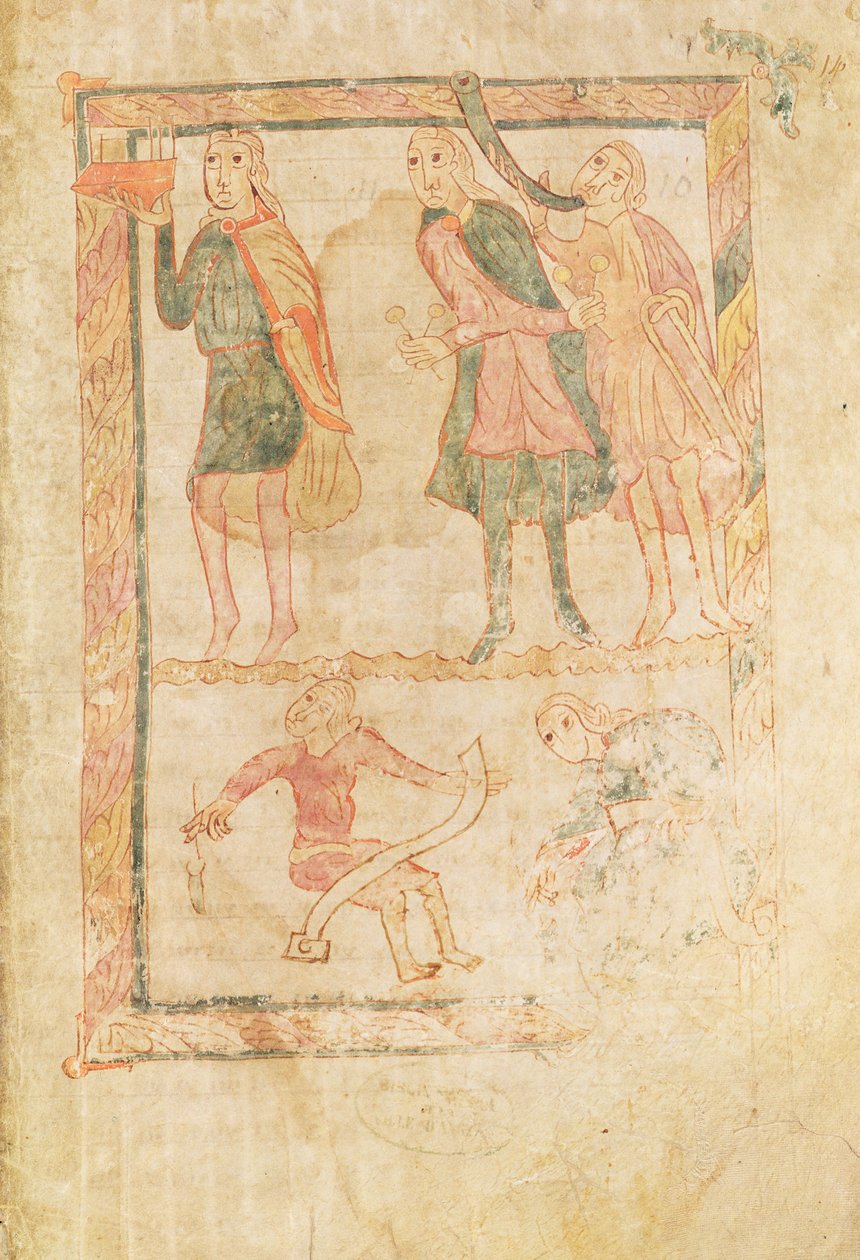 Ms 18 fol.14 Akolyté Davidovi, z žaltáře od French School