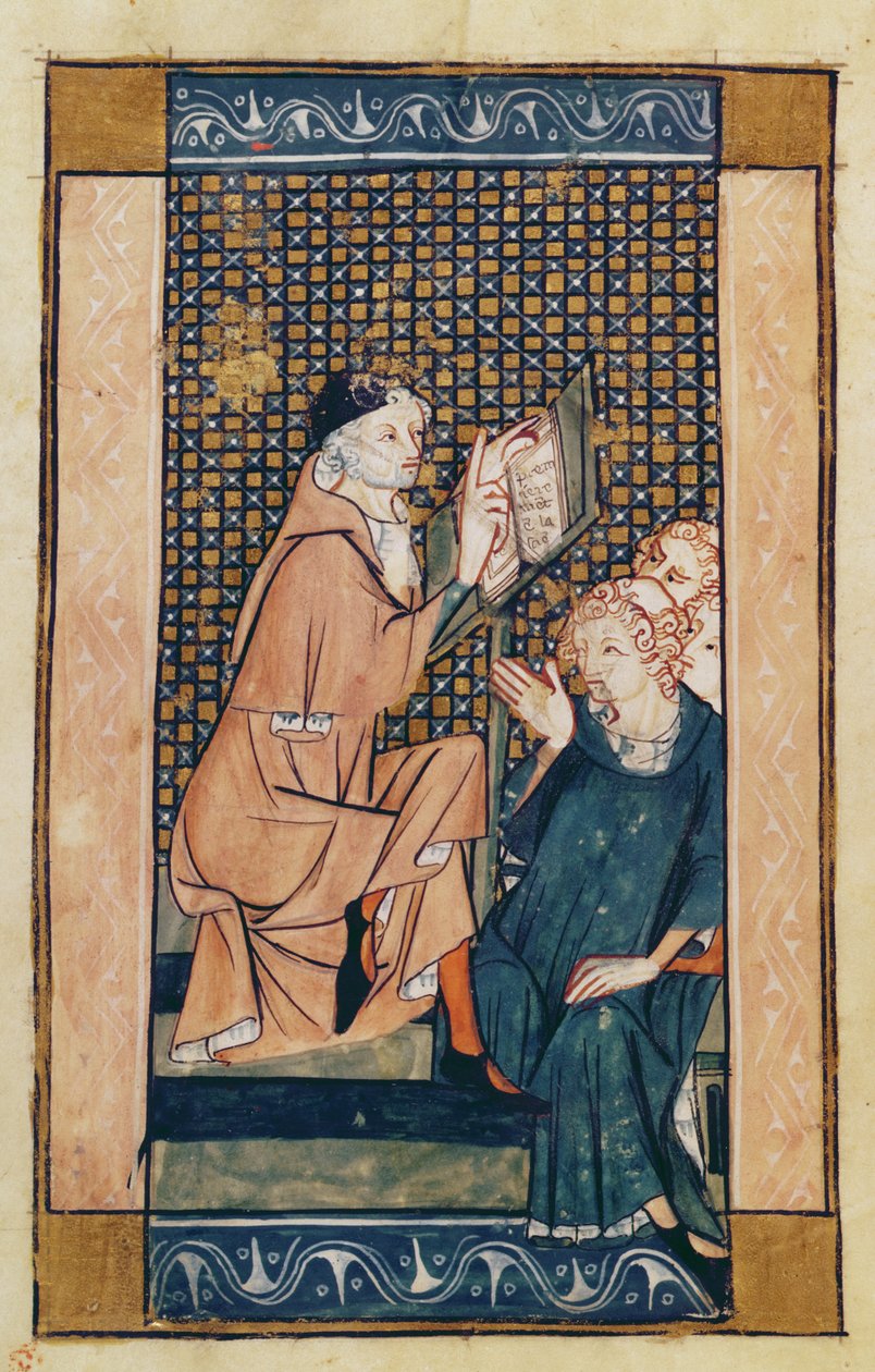 Ms 2030 fol.1v Henri de Mondeville (cca 1260-c.1320) vyučování, z knihy La Chirurgie de Maitre Henri de Mondeville od French School