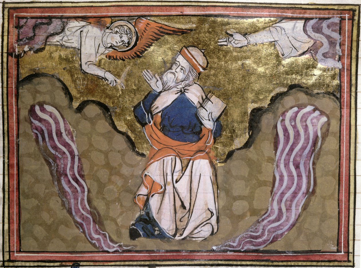 Paní 21 The Prophet Ezechiel, miniatura z Bible Historiale od French School