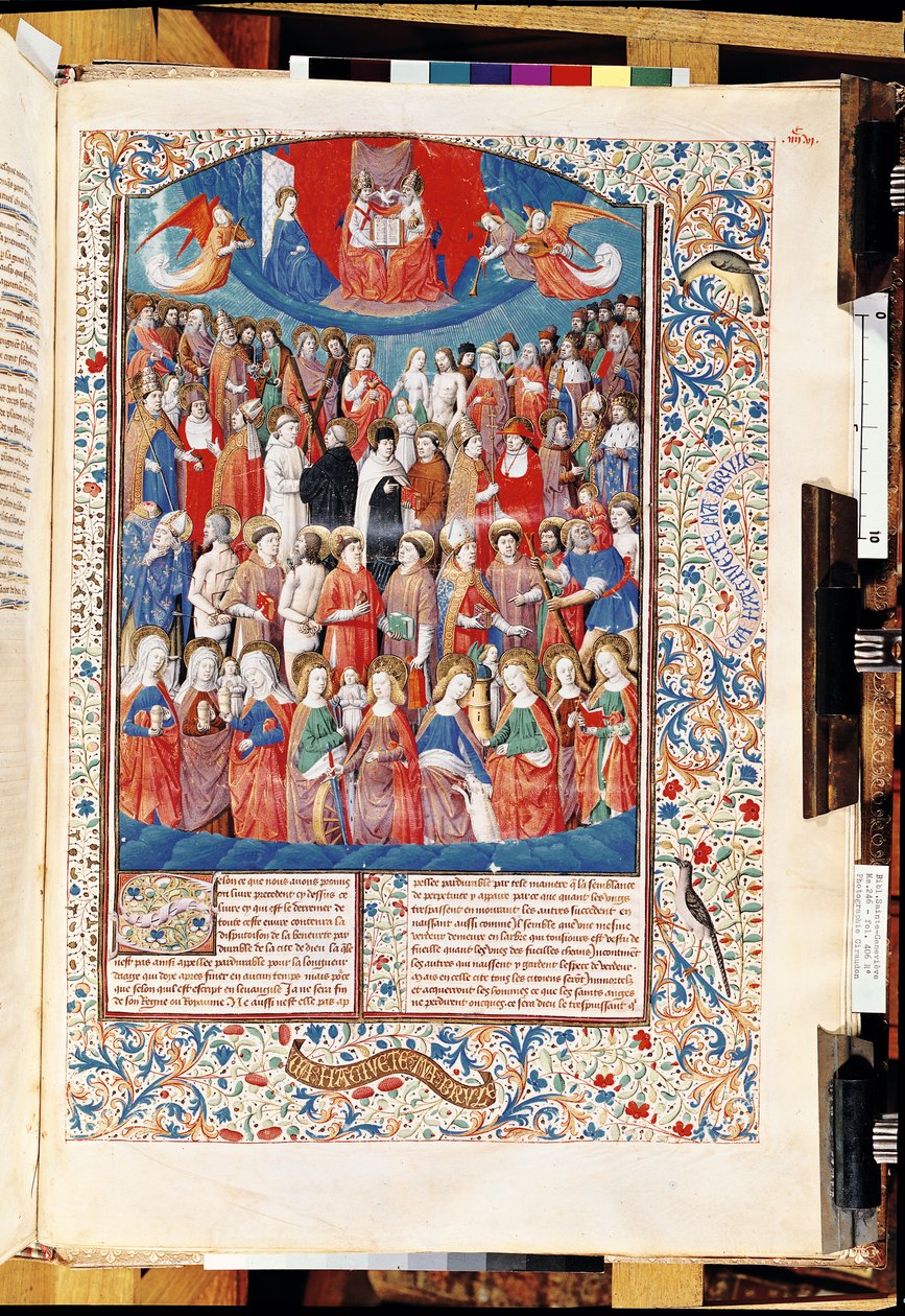 Ms 246 f.406r Paradise, z De Civitate Dei od sv. Augustina z Hippo (354-430) od French School