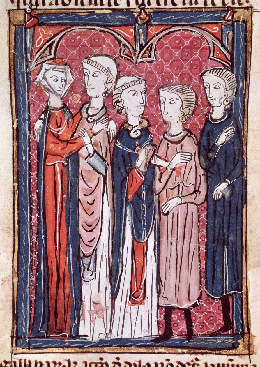 Ms 372 fol. 141 An Engagement, od Decrets de Gratien od French School