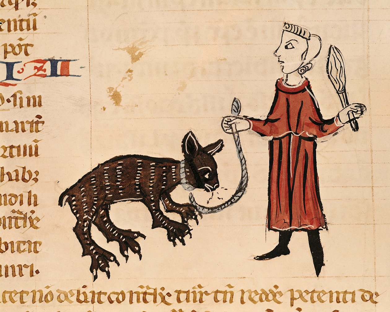 Ms 372 fol.241v A Bear Keeper, od Decrets de Gratien od French School