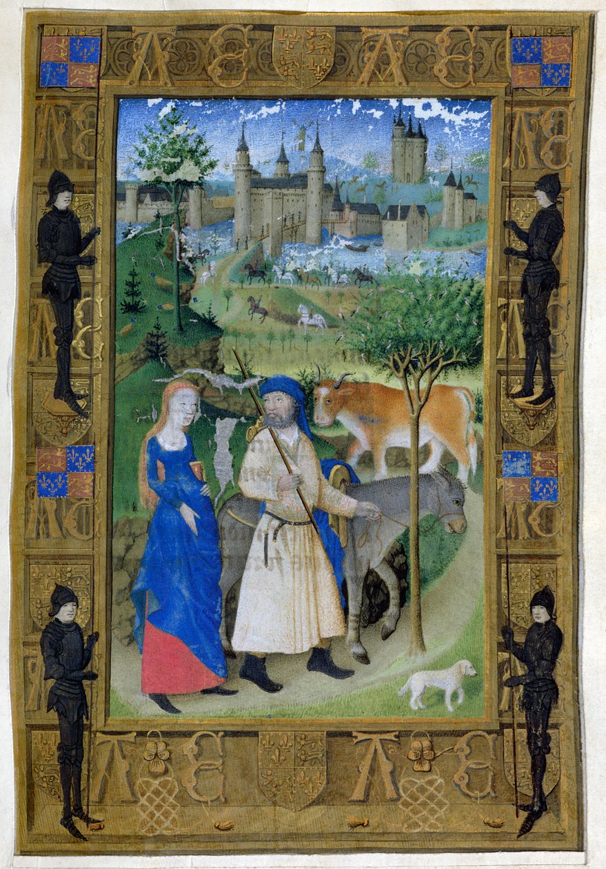 Ms 473 Útěk do Egypta z Hodin Karla Francouzského, asi 1466-69 od French School