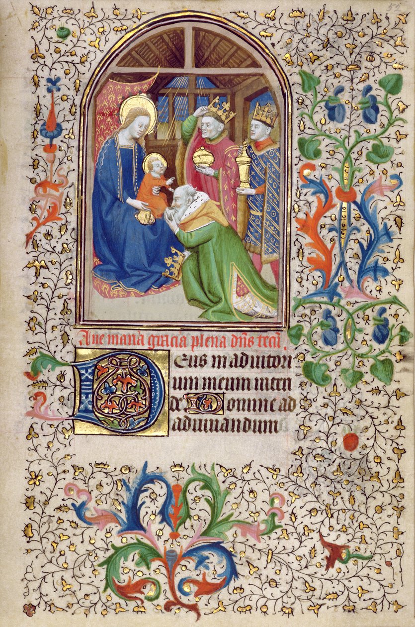 Ms 66 f.52r Klanění tří králů, Amiens od French School